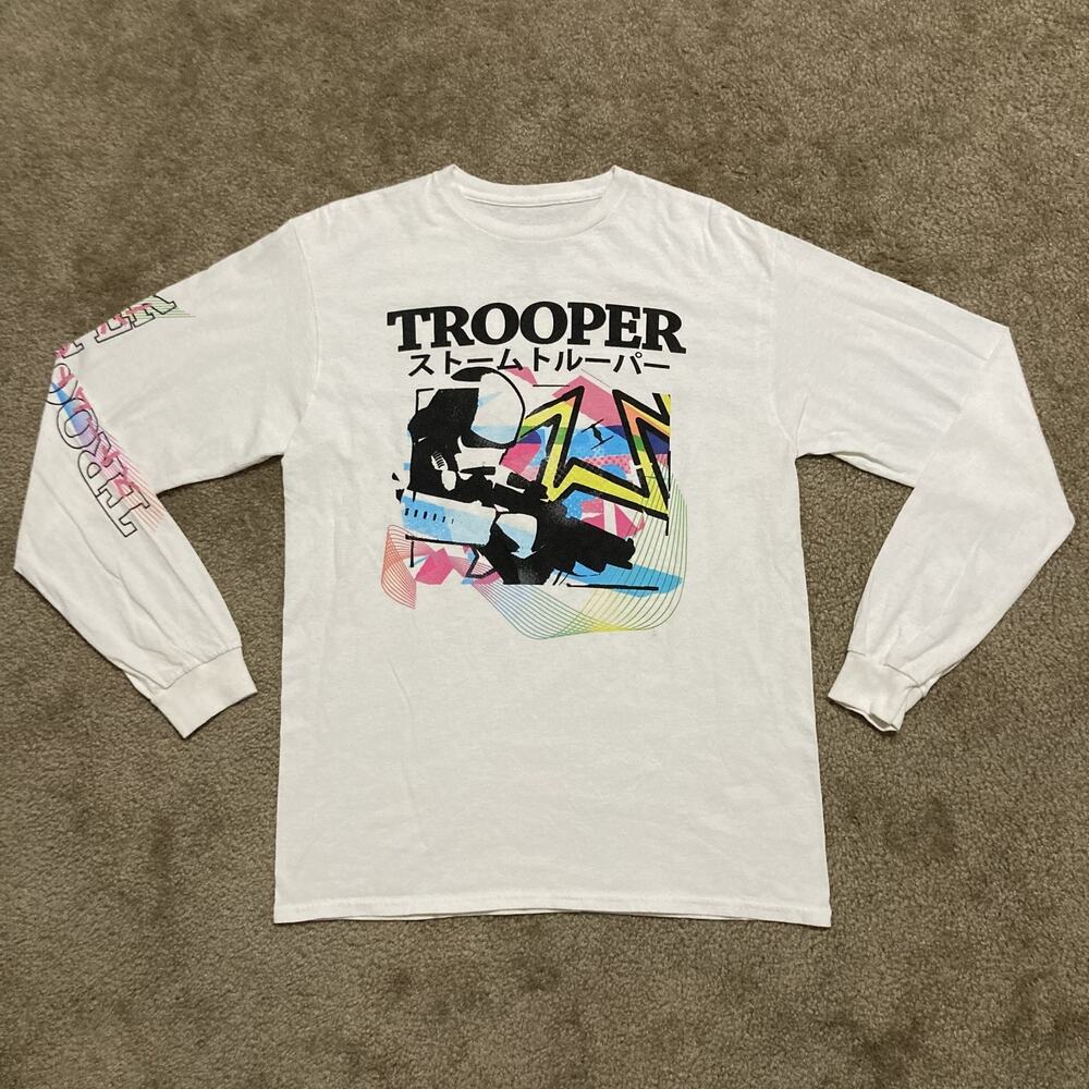 Star Wars Retro Neon Graphic T-Shirt Japanese Script Storm Trooper Men’s Size M